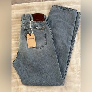 Fortela Italian denim  colour code D420 light deni